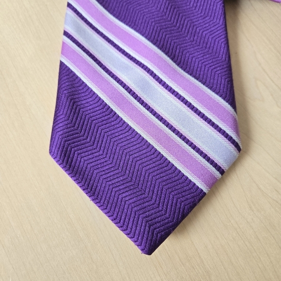 🇫🇷DIOR Vintage Purple and Lavender Striped Tie - Picture 4 of 7
